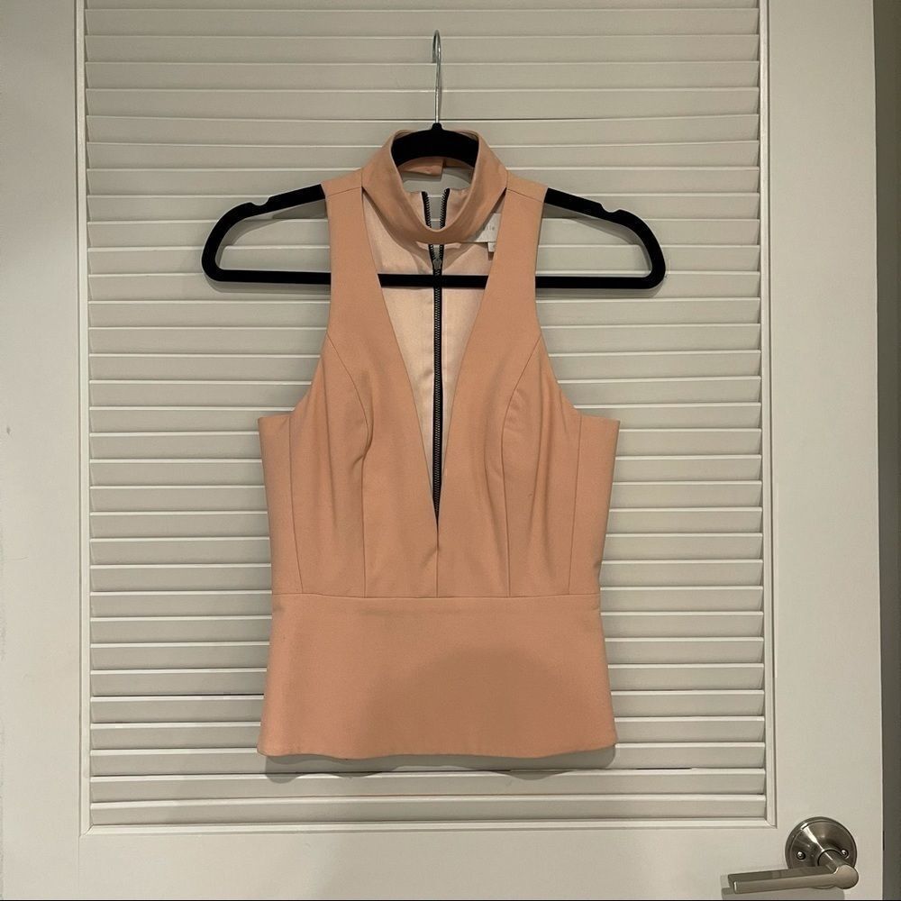 𝅺MICHELLE Mason Nude Halter Top With Choker - Picture 6 of 6